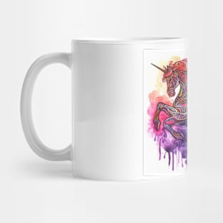 Psychedelic imagery of a Unicorn Mug